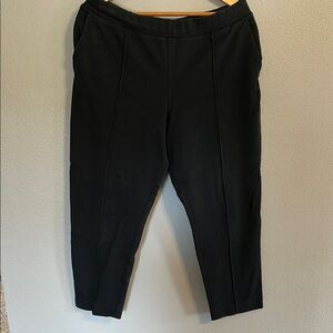 J.Crew Black Pin Tucked Crop Sweat Pants